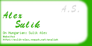 alex sulik business card
